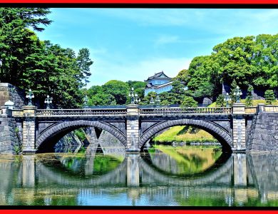 k3 double arch bridge with red border
